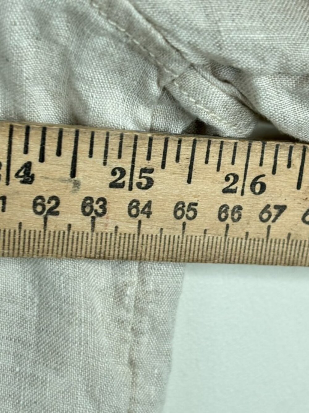 Arket 100% Linen Shirt L Oversized Boxy Neutral Beige Short Sleeve Button Beach - Picture 8 of 8